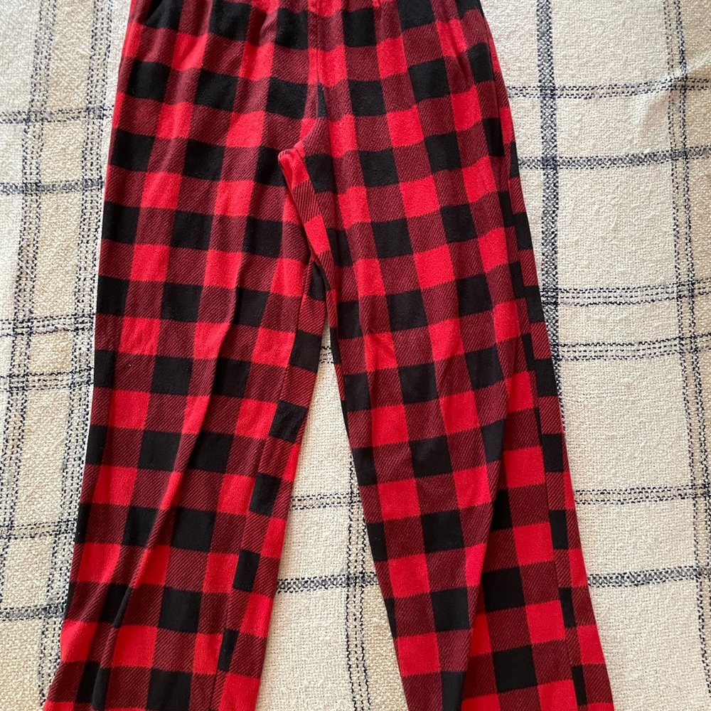JCPenney Red and Black Straight Leg Pants
